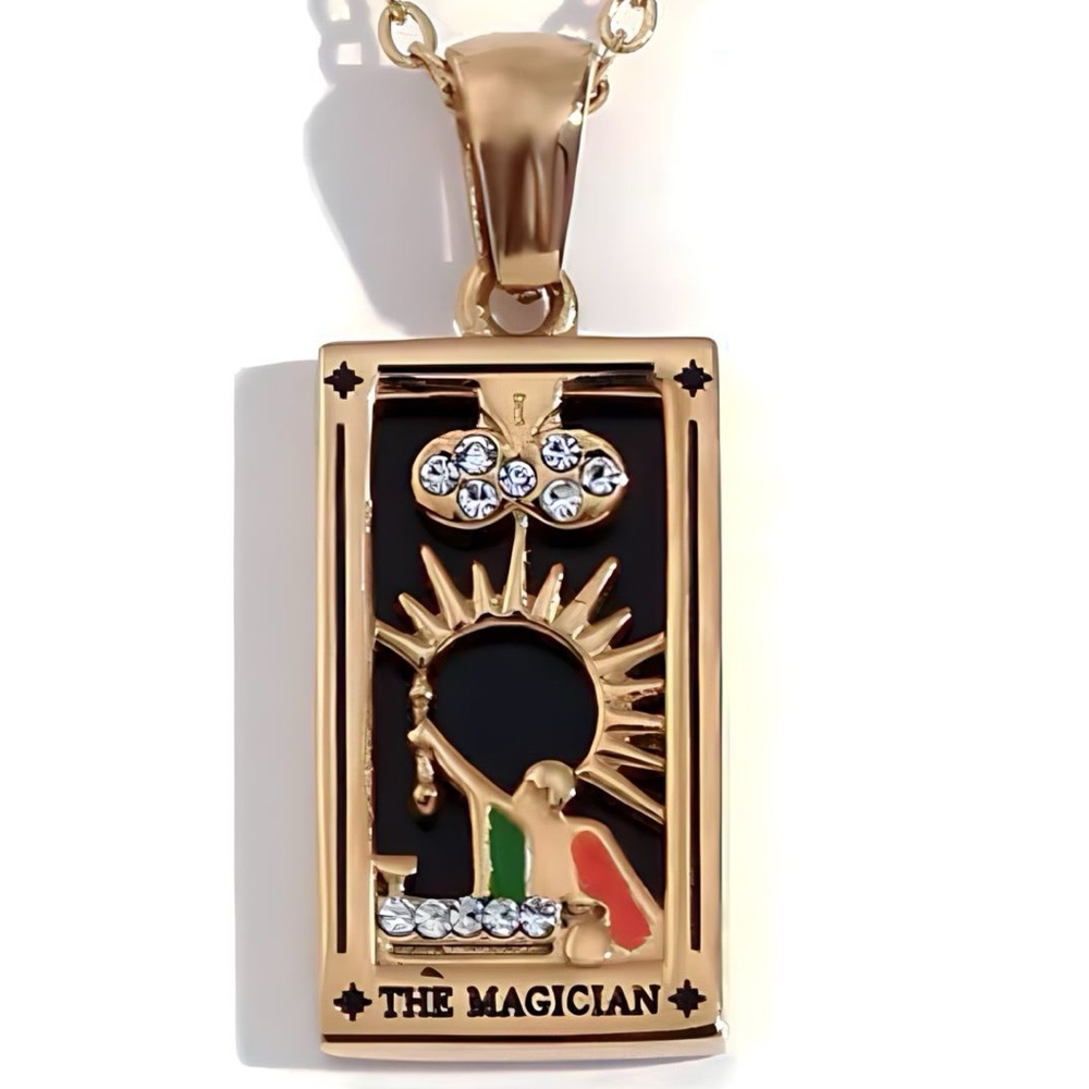Dainty ‘The Magician’ Tarot Card Necklace | 316L Stainless Steel | Tarot Jewelry
